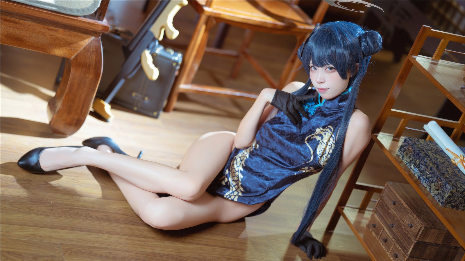 Is it the Three Worlds - NO.031 Blue Archival Concubine Saki Qipao(19)